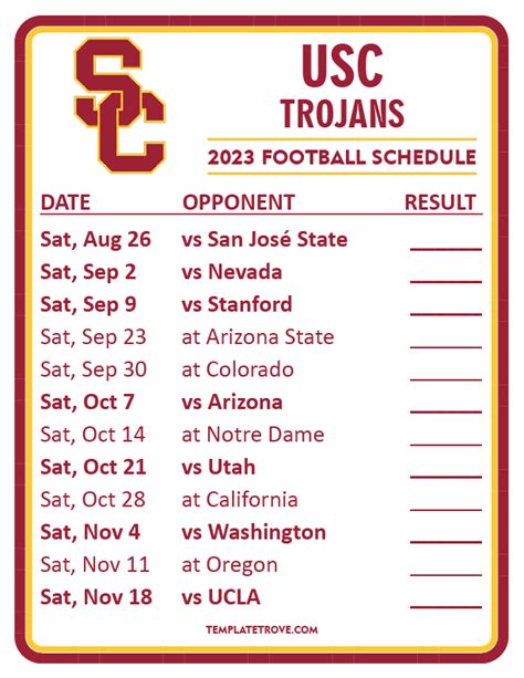 usc football 2023 schedule